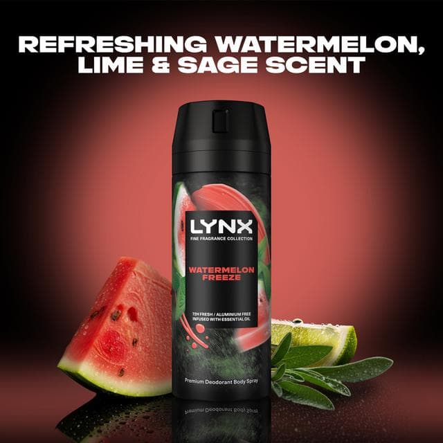 Lynx Watermelon Freeze 72h Fine Fragrance Deodorant Body Spray for Men 150ml - gallery image 3