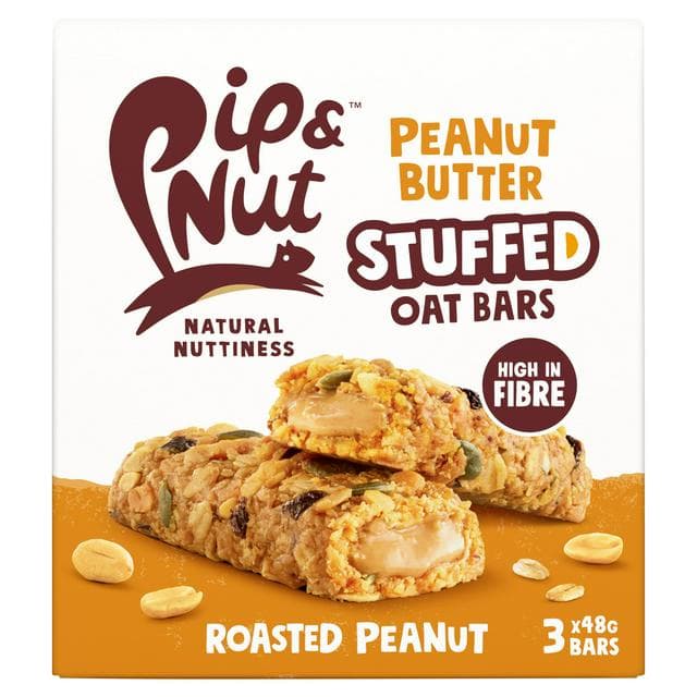 Pip & Nut Peanut Butter Stuffed Oat Bar Original 3 x 48g - gallery image 1