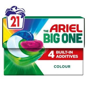 Ariel The Big One 21 Washes Colour Pods Laundry Detergent Washing Capsules