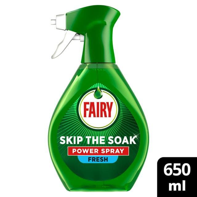 Fairy Skip The Soak Power Spray Fresh Dish & Kitchen Spray Pre Treatment 650ml - gallery image 1