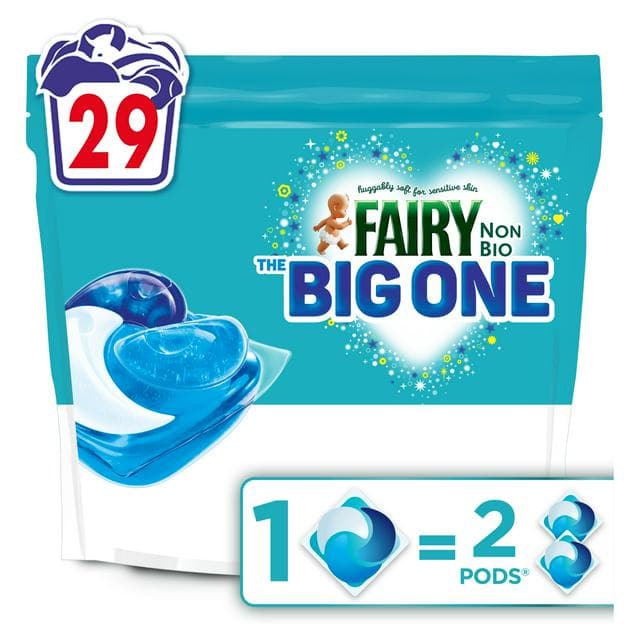 Fairy Non Bio The Big One Pods Laundry Detergent Washing Capsules 29 Washes - gallery image 1