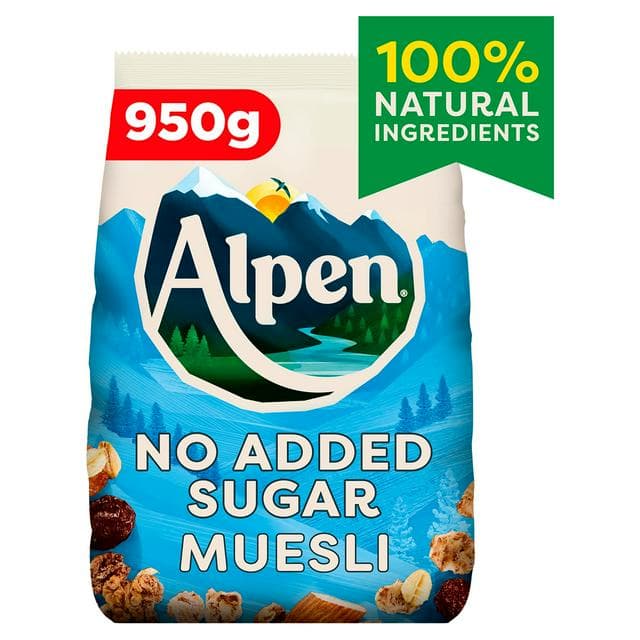 Alpen No Added Sugar Muesli Breakfast Cereal 950g - gallery image 1