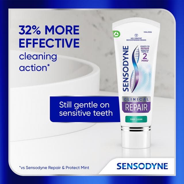 Sensodyne Clinical Repair Deep Clean Sensitive Toothpaste 75ml - gallery image 4