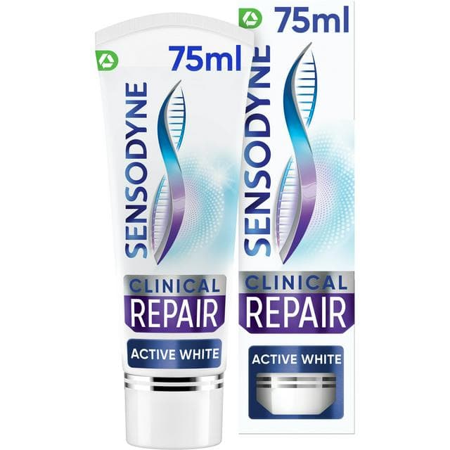 Sensodyne Clinical Repair Active White Sensitive Toothpaste 75ml - gallery image 1