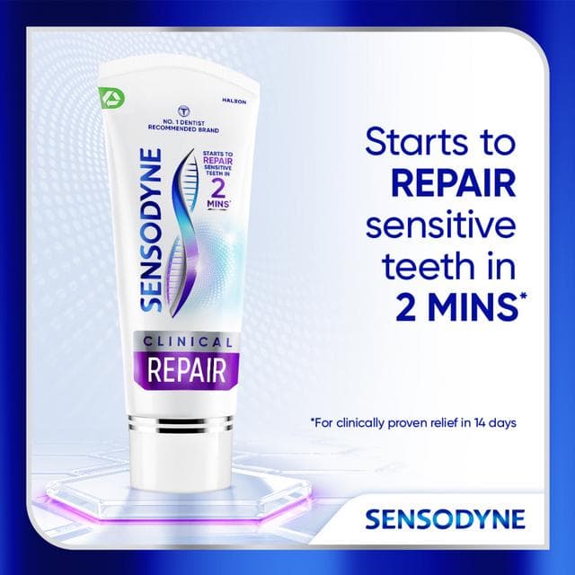 Sensodyne Clinical Repair Active White Sensitive Toothpaste 75ml - gallery image 2