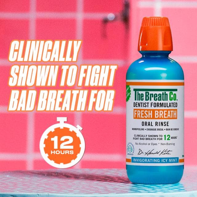 The Breath Co. Alcohol Free Mouthwash Icy Mint 500ml - gallery image 2