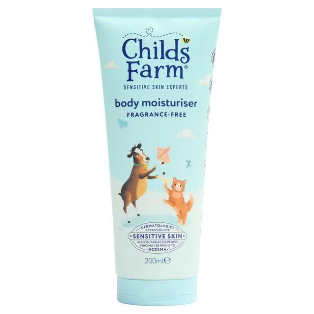 Childs Farm Fragrance Free Body Moisturiser Gentle Hydrating Formula for Kids Babies & Sensitive Skin 200ml - gallery image 1