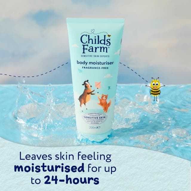 Childs Farm 200ml Gentle, Hydrating Formula for Babies, Kids & Sensitive Skin Fragrance Free Body Moisturiser - gallery image 3