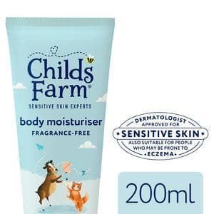 Childs Farm 200ml Gentle, Hydrating Formula for Babies, Kids & Sensitive Skin Fragrance Free Body Moisturiser