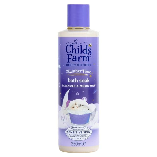 Childs Farm Slumber Time Sleep Bath Soak Lavender & Moon Milk Gentle Bubble Bath for Babies Kids & Sensitive Skin 250ml - gallery image 1