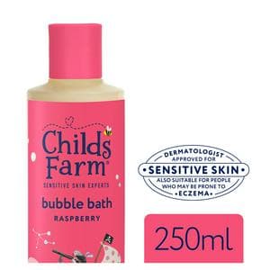 Childs Farm 250ml Gentle Formula for Babies, Kids & Sensitive Skin Raspberry Bubble Bath
