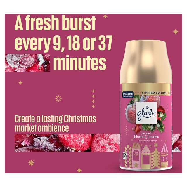 Glade Automatic Spray Air Freshener Holder & Refill Floral Cherries 269ml - gallery image 2