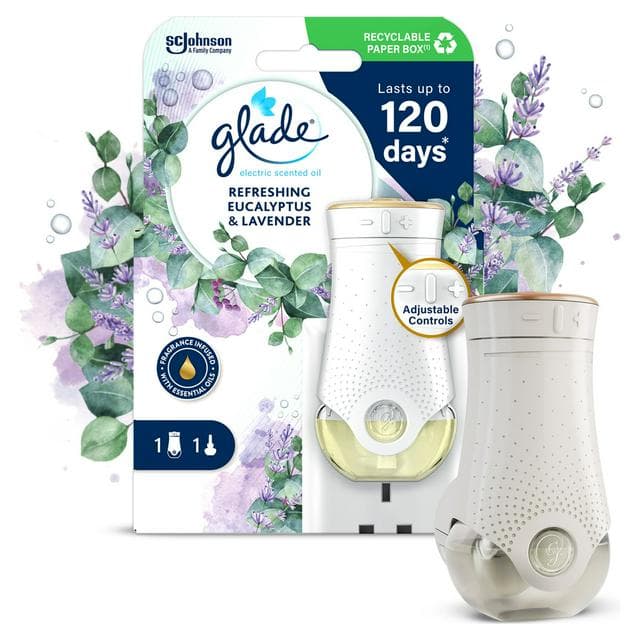 Glade Electric Scented Oil Plug In Holder & Refill Eucalyptus & Lavender 20ml - gallery image 1