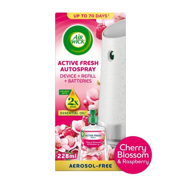 Air Wick Active Fresh Kit Cherry Blossom & Raspberry Air Freshener 19ml - gallery image 1