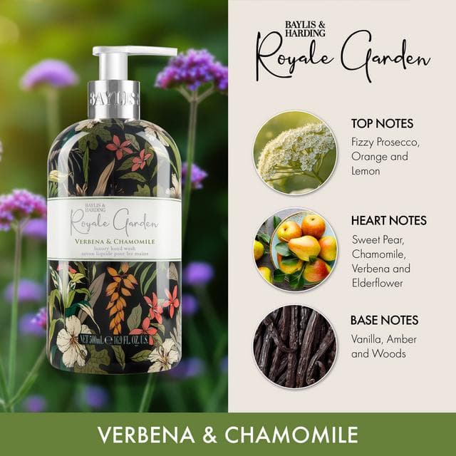 Baylis & Harding Royale Garden Verbena & Chamomile Luxury Hand Wash, Limited Edition 500ml - gallery image 2