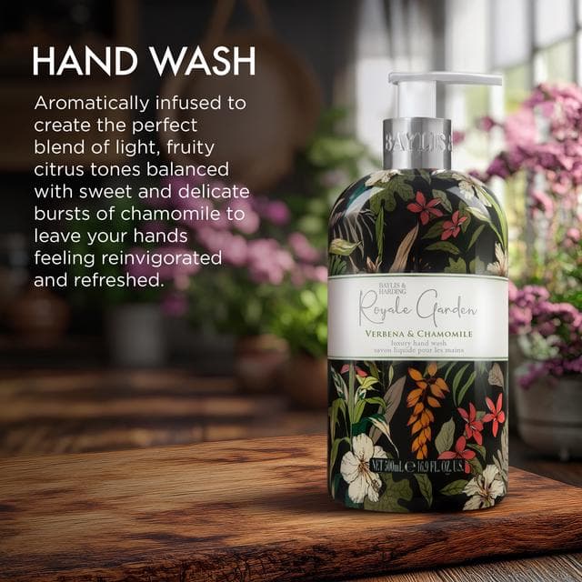 Baylis & Harding Royale Garden Verbena & Chamomile Luxury Hand Wash, Limited Edition 500ml - gallery image 3