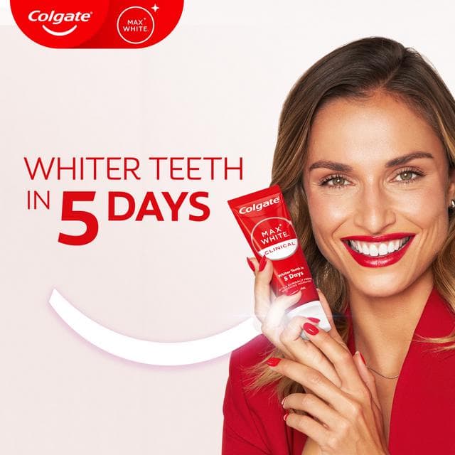 Colgate Max White Clinical Sensitive Protect Teeth Whitening Toothpaste 75ml - gallery image 3