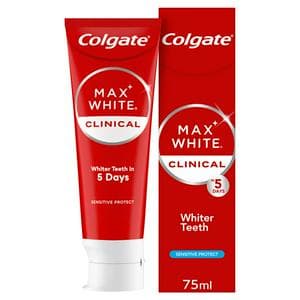 Colgate Max White Clinical Sensitive Protect Teeth Whitening Toothpaste 75ml