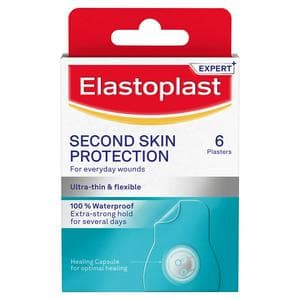Elastoplast Second Skin Protection Faster Healing Plasters Pack x6