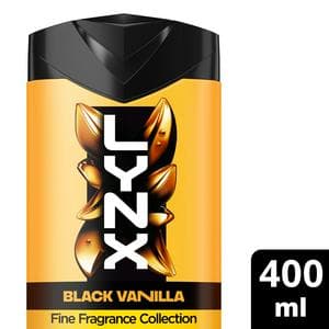Lynx Black Vanilla Fine Fragrance Shower Gel Body Wash for Men 400ml