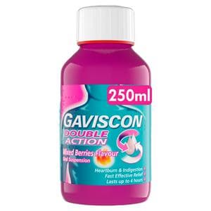Gaviscon Double Action Heartburn & Indigestion Liquid Mixed Berry 250ml