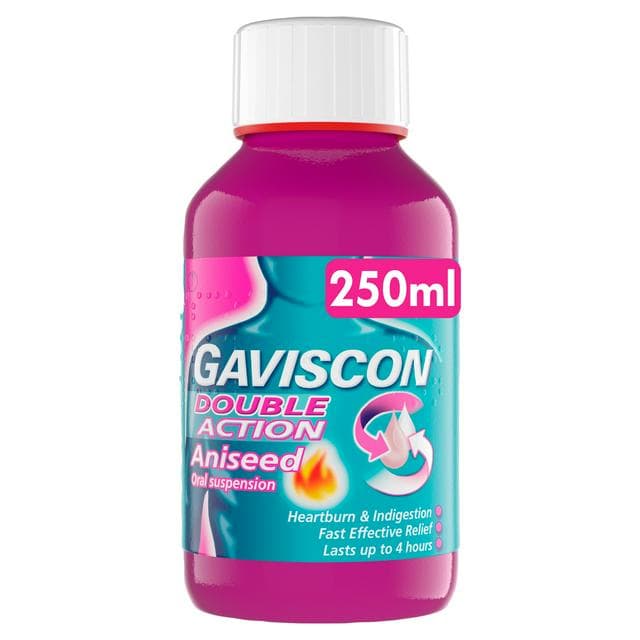 Gaviscon Double Action Heartburn & Indigestion Liquid Aniseed 250ml - gallery image 1