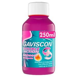 Gaviscon Double Action Heartburn & Indigestion Liquid Aniseed 250ml