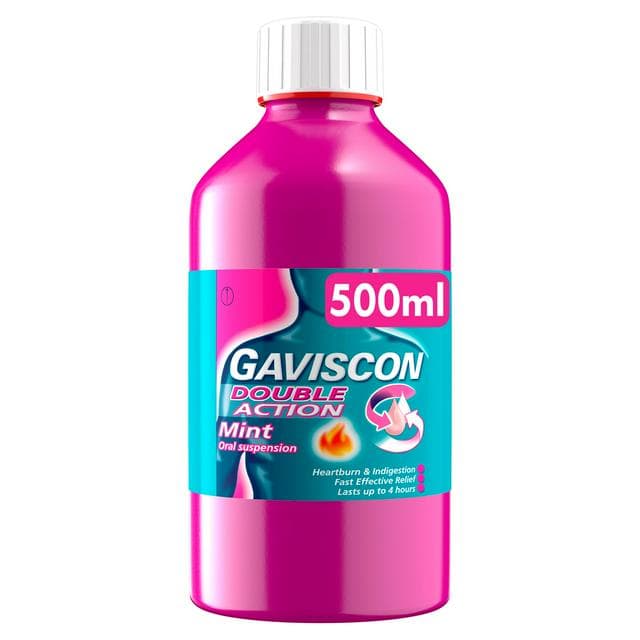 Gaviscon Double Action Heartburn & Indigestion Liquid Mint 500ml - gallery image 1