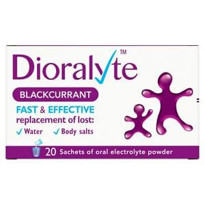 Dioralyte Blackcurrant Sachets of Oral Electrolyte Powder x20