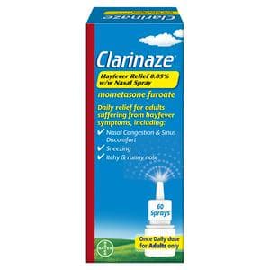 Clarinaze Hayfever Relief 0.05% w/w 60 Nasal Spray 10g