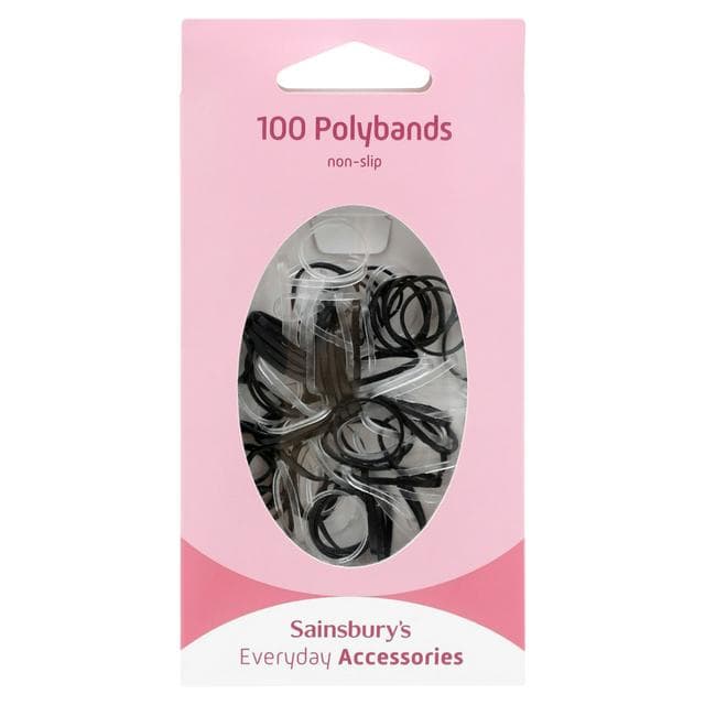 Sainsbury's Polybands Black or Clear x100 - gallery image 1