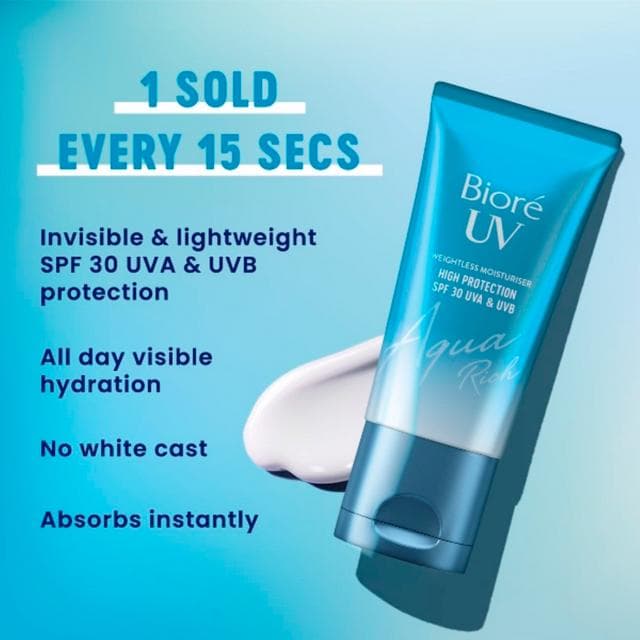 Bioré Aqua Rich Water Essence Sunscreen SPF 30 50ml - gallery image 2