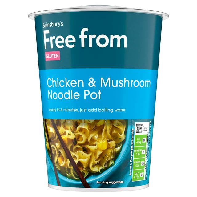 Sainsbury's Free From Chicken & Mushroom Noodle Pot 75g - gallery image 1