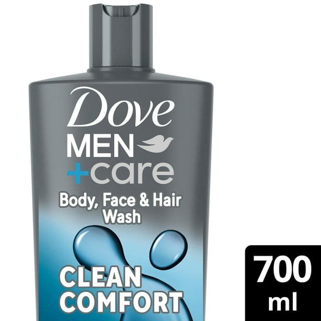 Dove Men+Care 700ml Hydrating Clean Comfort 3 in 1 Hair, Face & Body Wash - gallery image 1