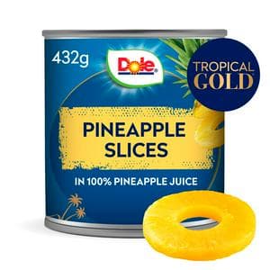 Dole Tropical Gold Pineapple Slices In 100% Pineapple Juice 432g