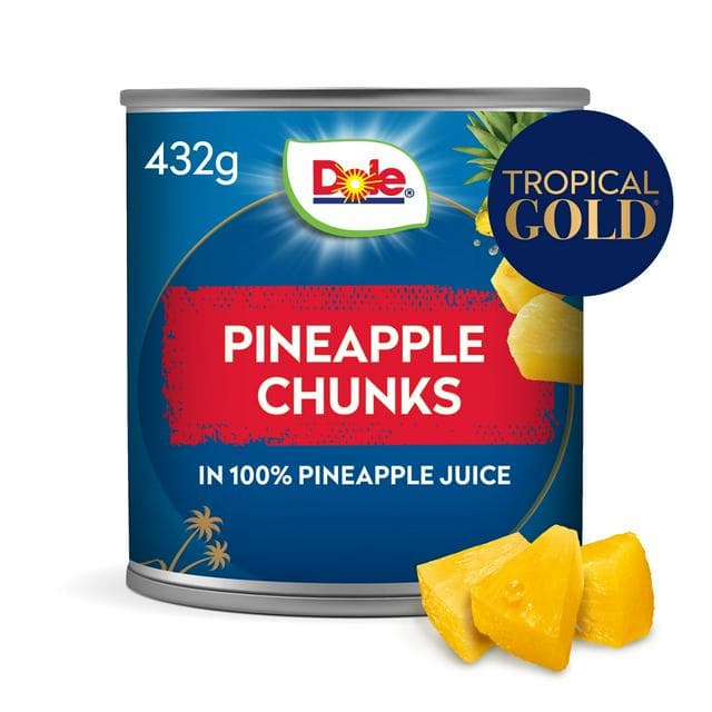 Dole Tropical Gold Pineapple Chunks In 100% Pineapple Juice 432g - gallery image 1