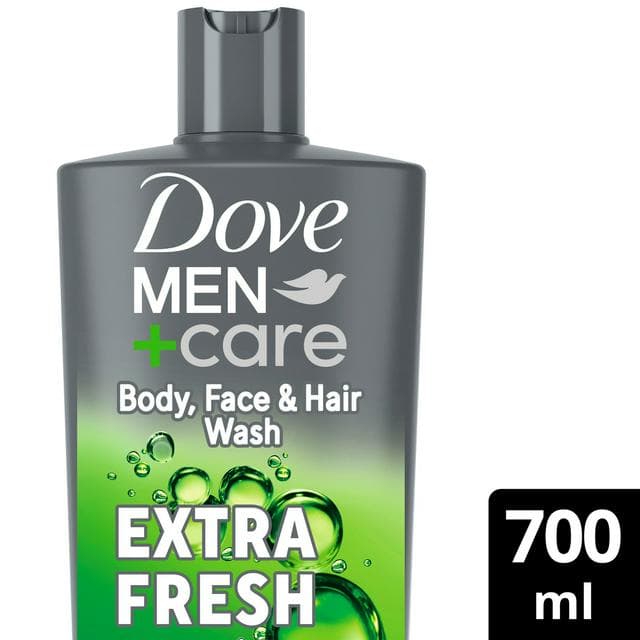 Dove Men+Care 700ml Refreshing Extra Fresh 3 in 1 Hair, Face & Body Wash - gallery image 1