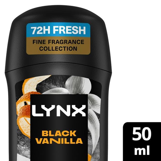 Lynx Black Vanilla 72h Fine Fragrance Antiperspirant Deodorant Stick for Men 50ml - gallery image 1