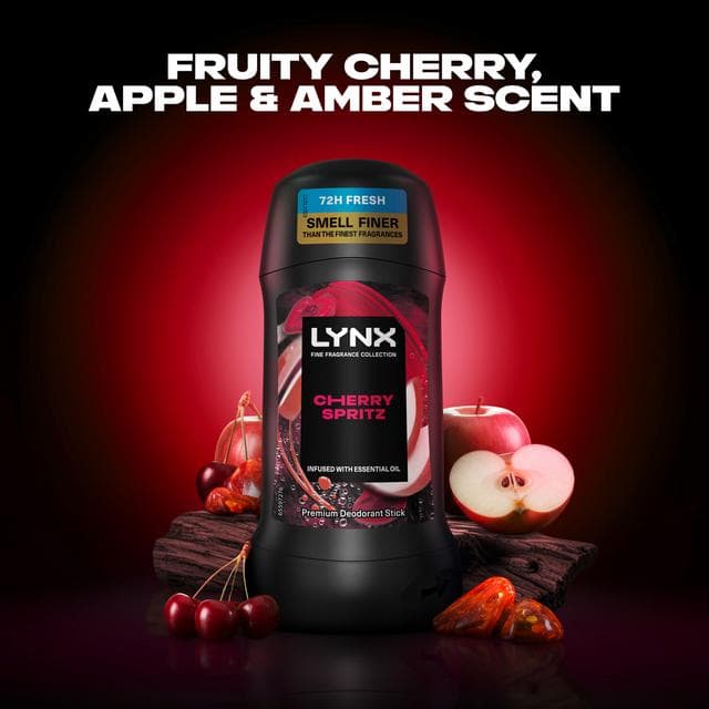 Lynx Cherry Spritz 72h Fine Fragrance Antiperspirant Deodorant Stick for Men 50ml - gallery image 3