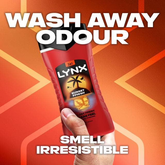 Lynx Sunset Fresh Shower Gel Body Wash for Men 500ml - gallery image 3