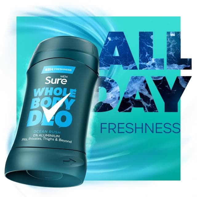 Sure Men Ocean Rush Whole Body Deodorant Stick 48h Odour Control 50ml - gallery image 4