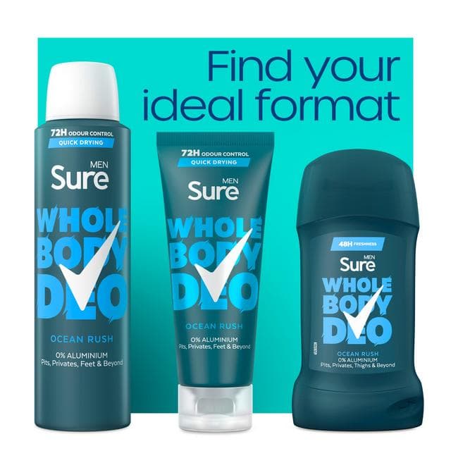 Sure Men Ocean Rush Whole Body Deodorant Stick 48h Odour Control 50ml - gallery image 6