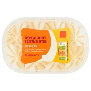 Sainsbury's Tropical Sorbet & Cream Flavour Ice Cream 900ml