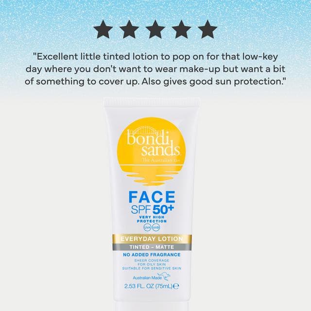 Bondi Sands Face SPF 50+ Fragrance Free Tinted Matte Sunscreen Lotion 75ml - gallery image 5
