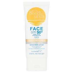 Bondi Sands Face SPF 50+ Fragrance Free Tinted Matte Sunscreen Lotion 75ml