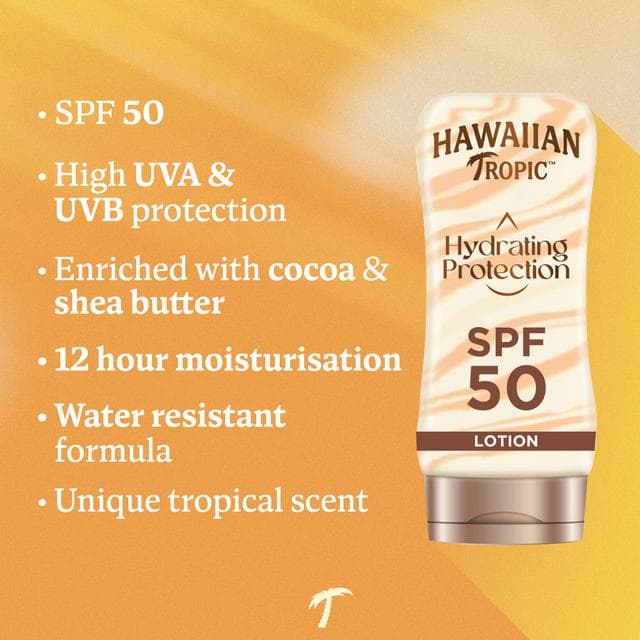 Hawaiian Tropic Hydrating Protection Sunscreen Lotion SPF 50 180ml - gallery image 2