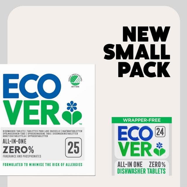 Ecover All in One Zero Wrapper Free Dishwasher Tablets x24 0.42kg - gallery image 3