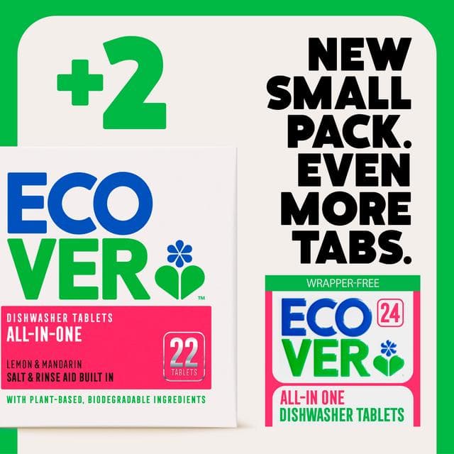 Ecover Wrapper Free All in One Dishwasher Tablets x24 0.42kg - gallery image 3