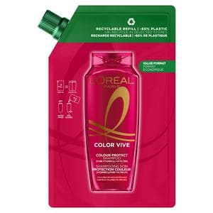 L'Oréal Paris Elvive Colour Protect Shampoo Refill Pouch for Coloured & Highlighted Hair 500ml