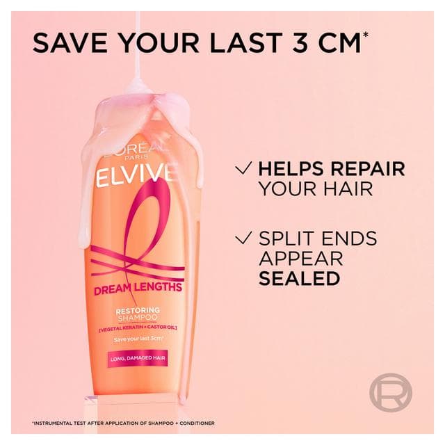 L'Oréal Paris Elvive Dream Lengths Restoring Shampoo for Long Hair 400ml - gallery image 3